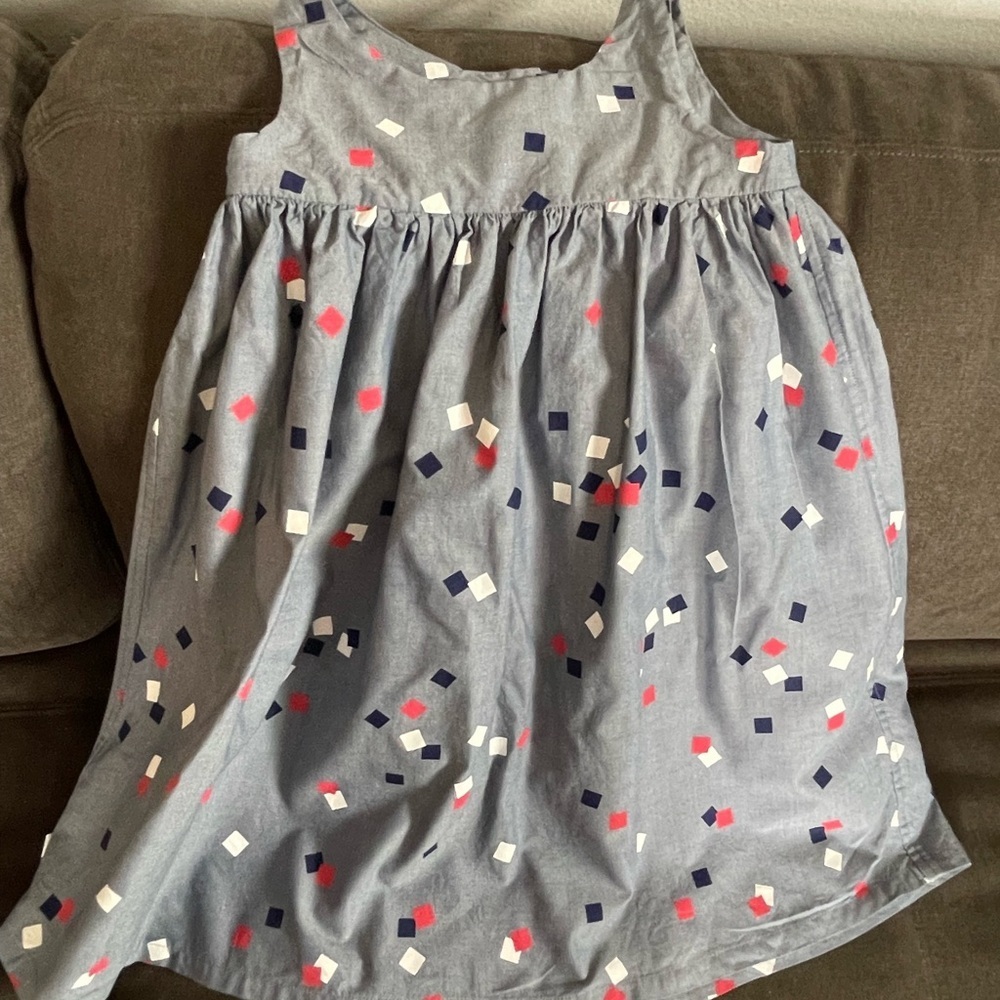 Girls Lacoste Sleeveless Confetti Print Dress